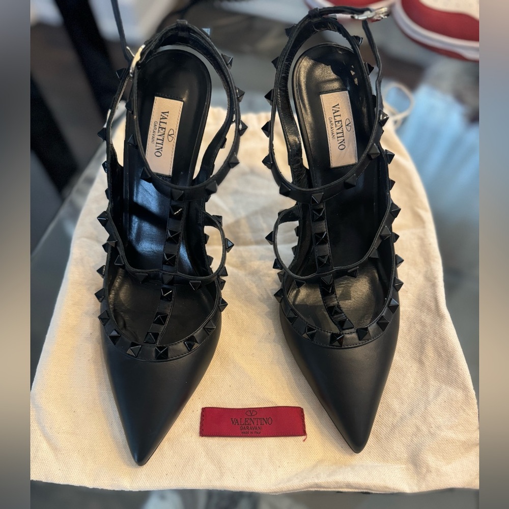 Authentic Valentino Rockstud Ankle Strap Pumps 100MM